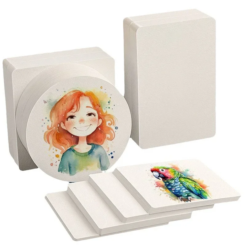 Imagem -01 - Quadrado ou Redondo Aquarela Papel Profissional Água Cor Papel Cartão Postal para Pintura Material Escolar 300g 25 Folhas por Conjunto quadrado ou redondo aquarela papel profissional agua cor papel cartao postal para pintura material escolar 300g 25 folhas por conjunto 01