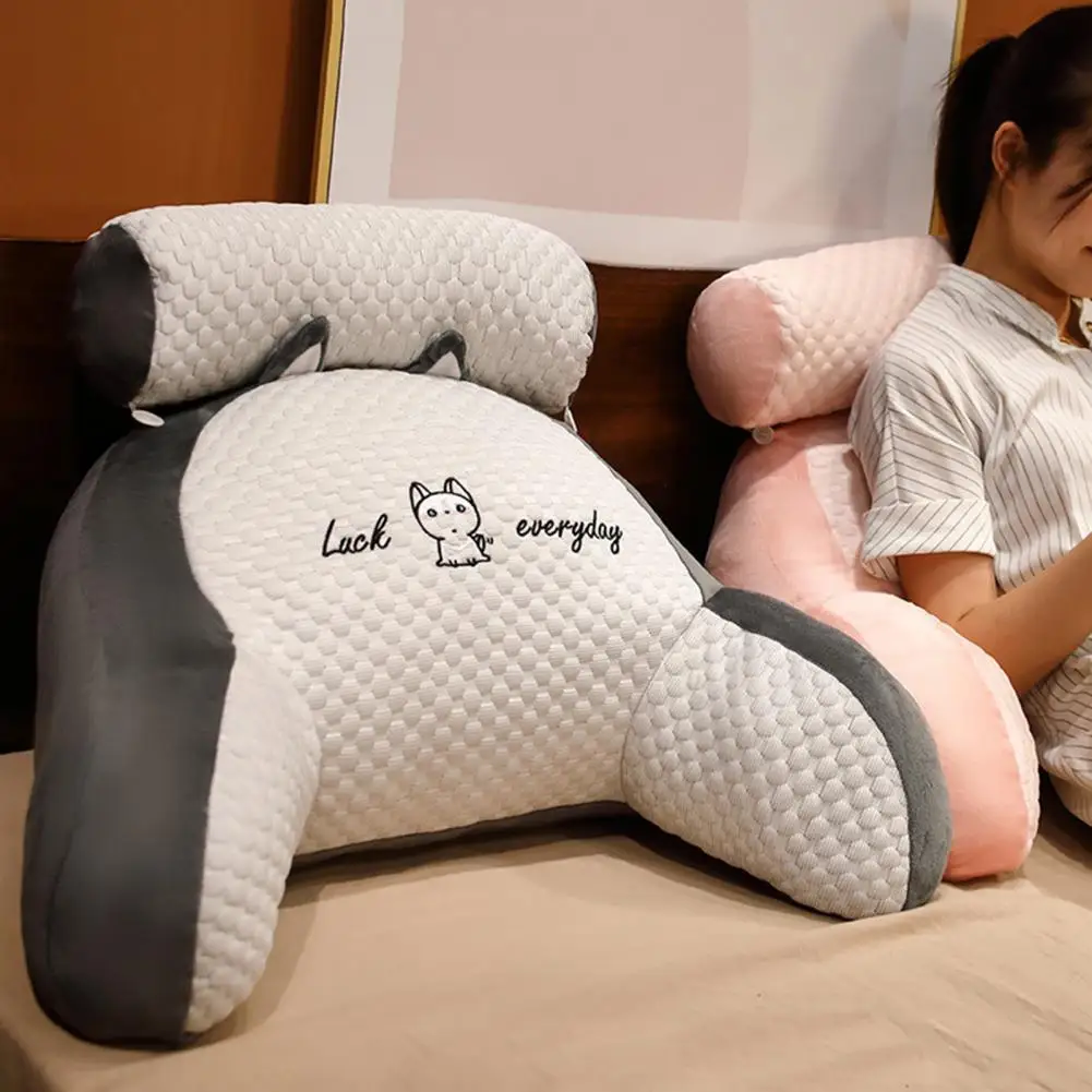 Bed Rest Reading Pillow Cartoon Detachable Back Arm Support Pillow Backrest Support Couch Pillow Cushion Cartoon Sofa Cushion