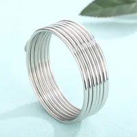 Bracelet Simple en acier inoxydable pour femmes et hommes, couleur or argent, fil géométrique rond, bijoux tendance, cadeaux 4