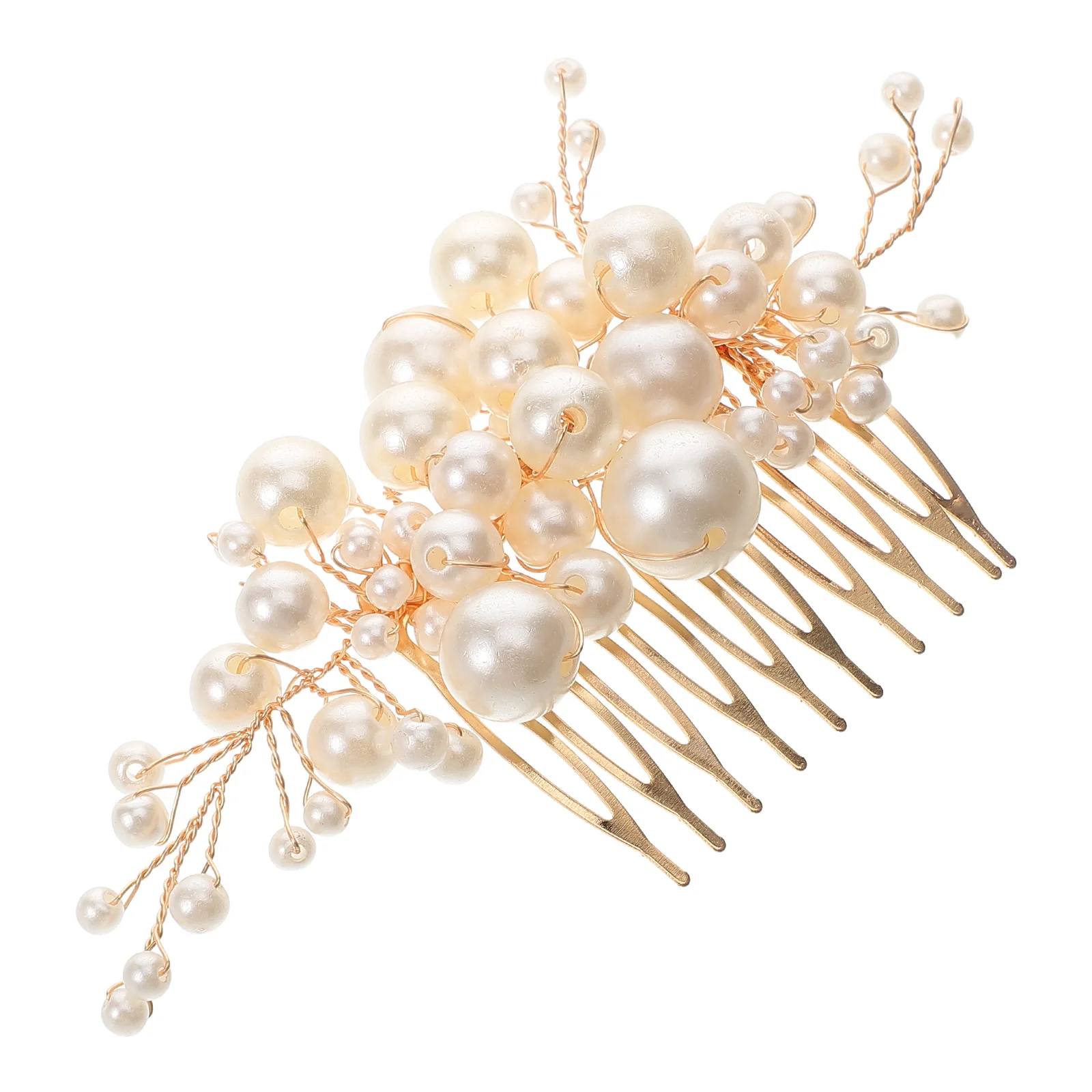 

Handmade Pearl Hair Comb Bridal Accessories Wedding Bridesmaid Vintage Formal Occasions Plastic Pearls Comfortable Lightweight