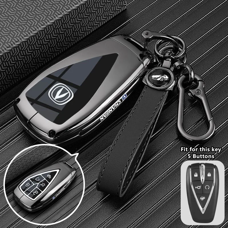 Funda de aleación de Zinc para llave, carcasa para unidad Changan UNIK UNIZ PHEV 2025 CS35PLUS CS55 PLUS CS75 PLUS Oshan X7 X5, accesorios para coche