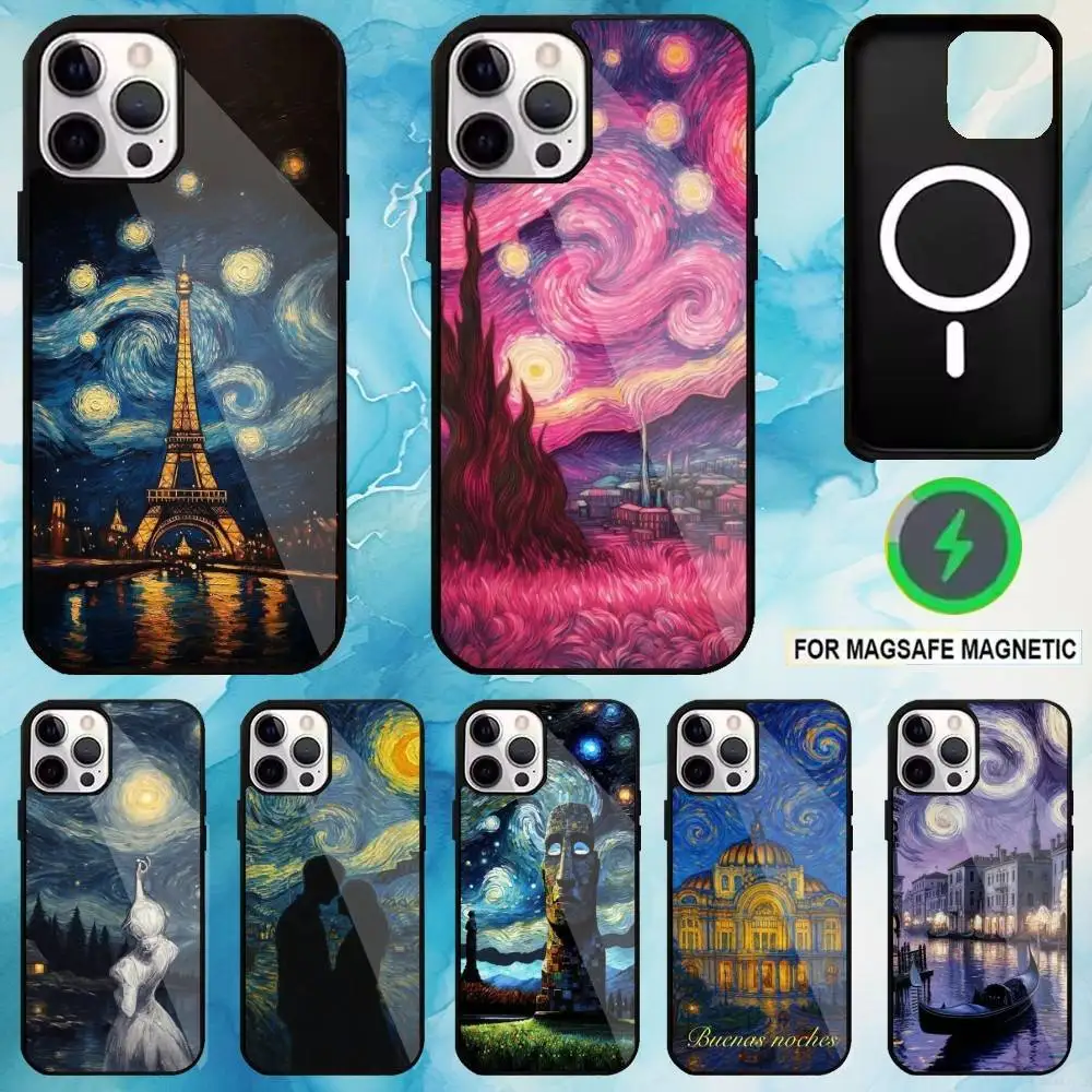 

C-City Starry Sky Phone Case For iPhone17,16,15,14,13,12,11 Plus,Pro Max Magnetic For Magsafe Wireless Charging