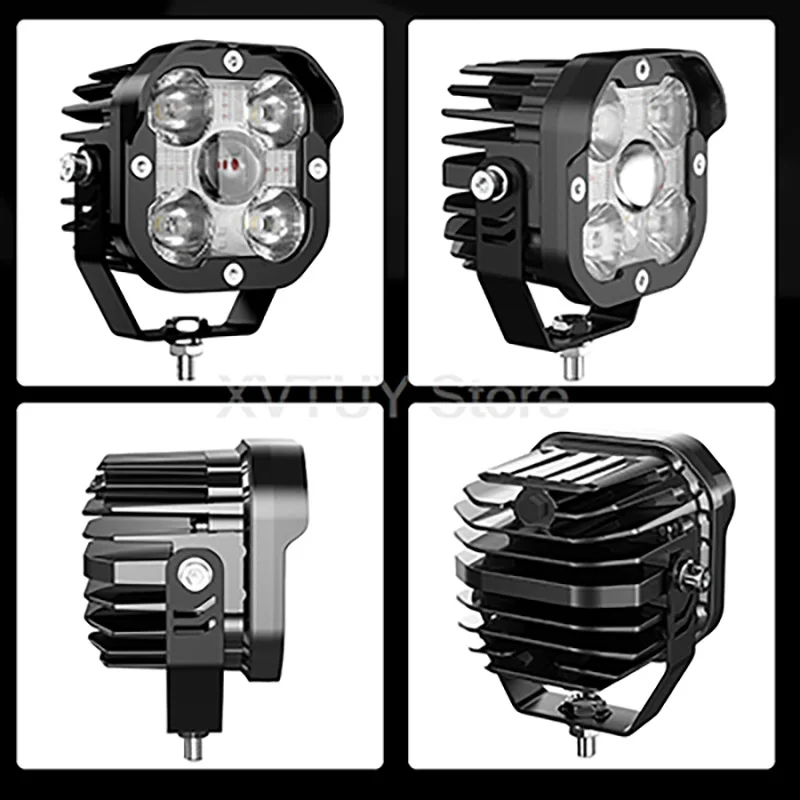 

50 Вт светодиодные фары 12-80 В вспомогательные прожекторы 2-стробоскопические внедорожные фонари водонепроницаемая лампа для аксессуаров для мотоциклов грузовик