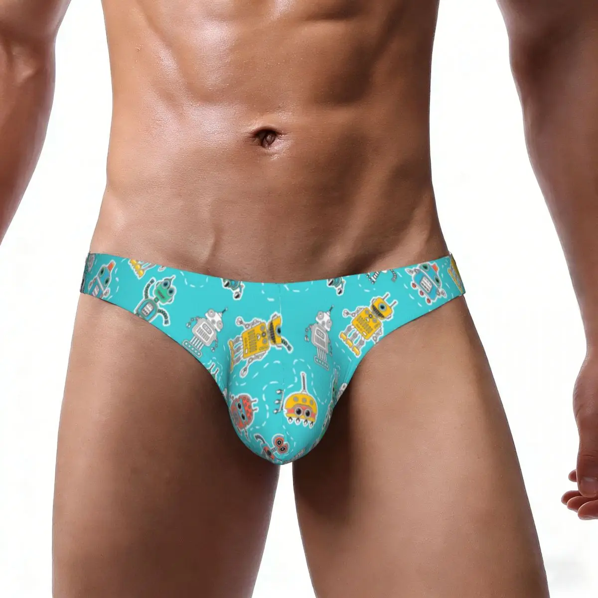 Men's Underwear Briefs Cartoon Robots Sexy Underpants Male Panties Bikini Underwear Ropa Pants