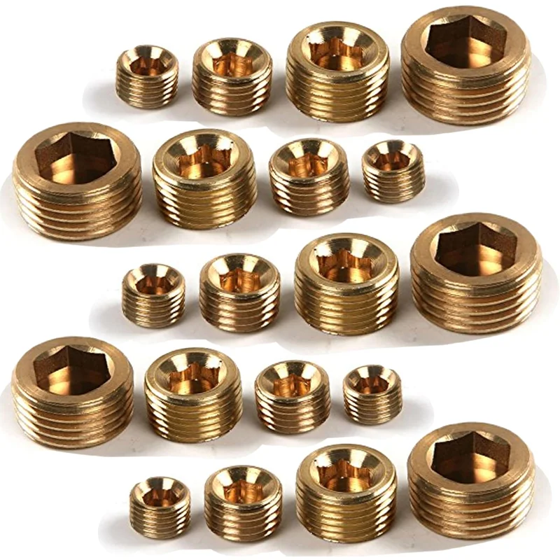 E-BAIHUI 20pcs Brass Pipe Plug 1/8