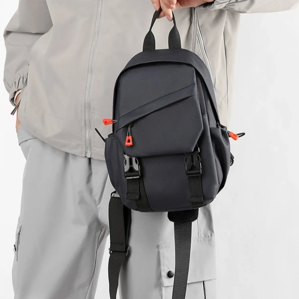 

Nylon Men's Chest Bag Adjustable Strap Multi Functional Outdoor Shoulder Bag Large Capacity Breathable Sports Walking Bag Daily