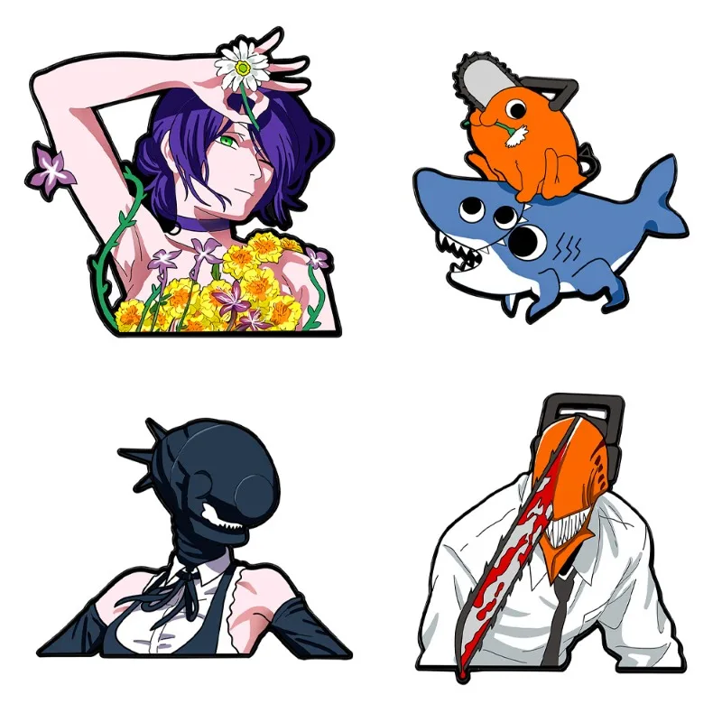 

Anime Chainsaw Man Alloy Enamel Pins Cartoon Characters Makima Denji Pochita Badge Bag Backpack Accessories Brooch for Fans