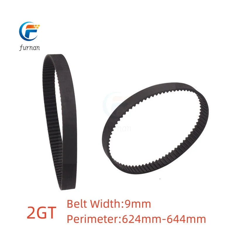 

3D printer belt GT2 closed loop rubber 2GT timing Length 624 626 628 630 632 634 636 638 640 642 644mm polia gt2