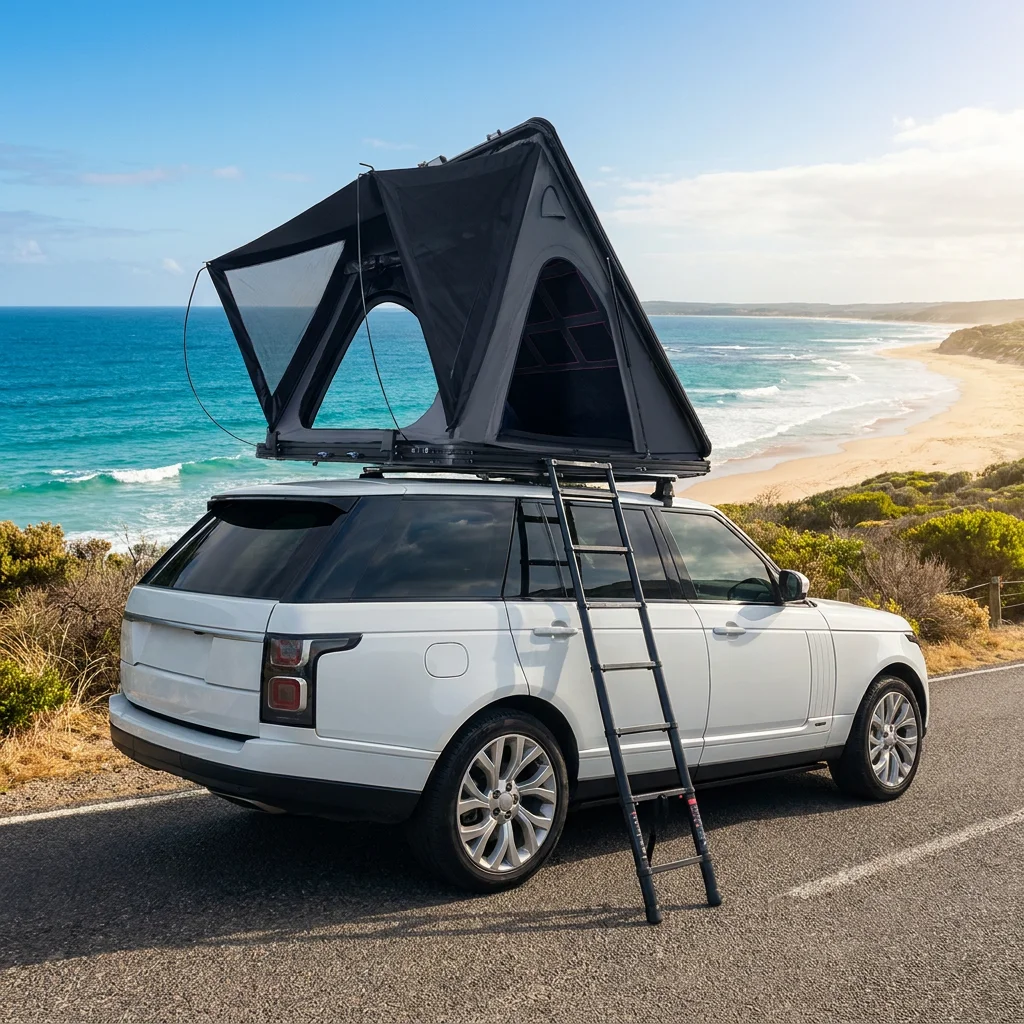 New Cross-border Aluminum Alloy Roof Tent Triangle Outdoor Self-driving Tour Automatic Off-road Rainproof Four-season Car Tent
