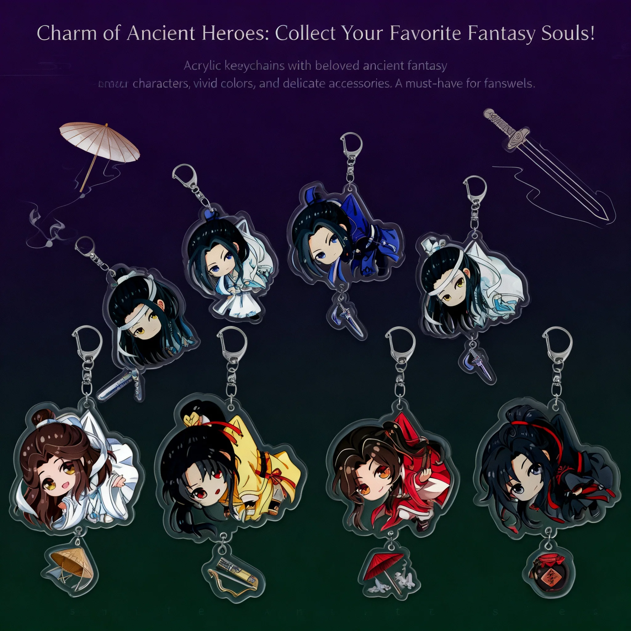 

Акриловый брелок-подвеска Tianci Xielian: Новинка, аниме-мерч, готовый товар для трансграничной оптовой продажи, фигурка