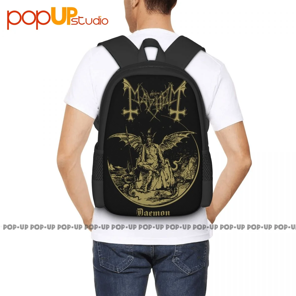 Mayhem Daemon czarny metalowy plecak Mayhem Band duża pojemność Hot Schoolbag spersonalizowany wielofunkcyjny