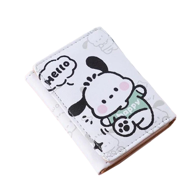 Neue Cartoon Sanrio Anime Pochacco Dreifache Brieftasche Dünne Und Niedliche Brieftasche Kurzer Wechsel Mini Kartentasche