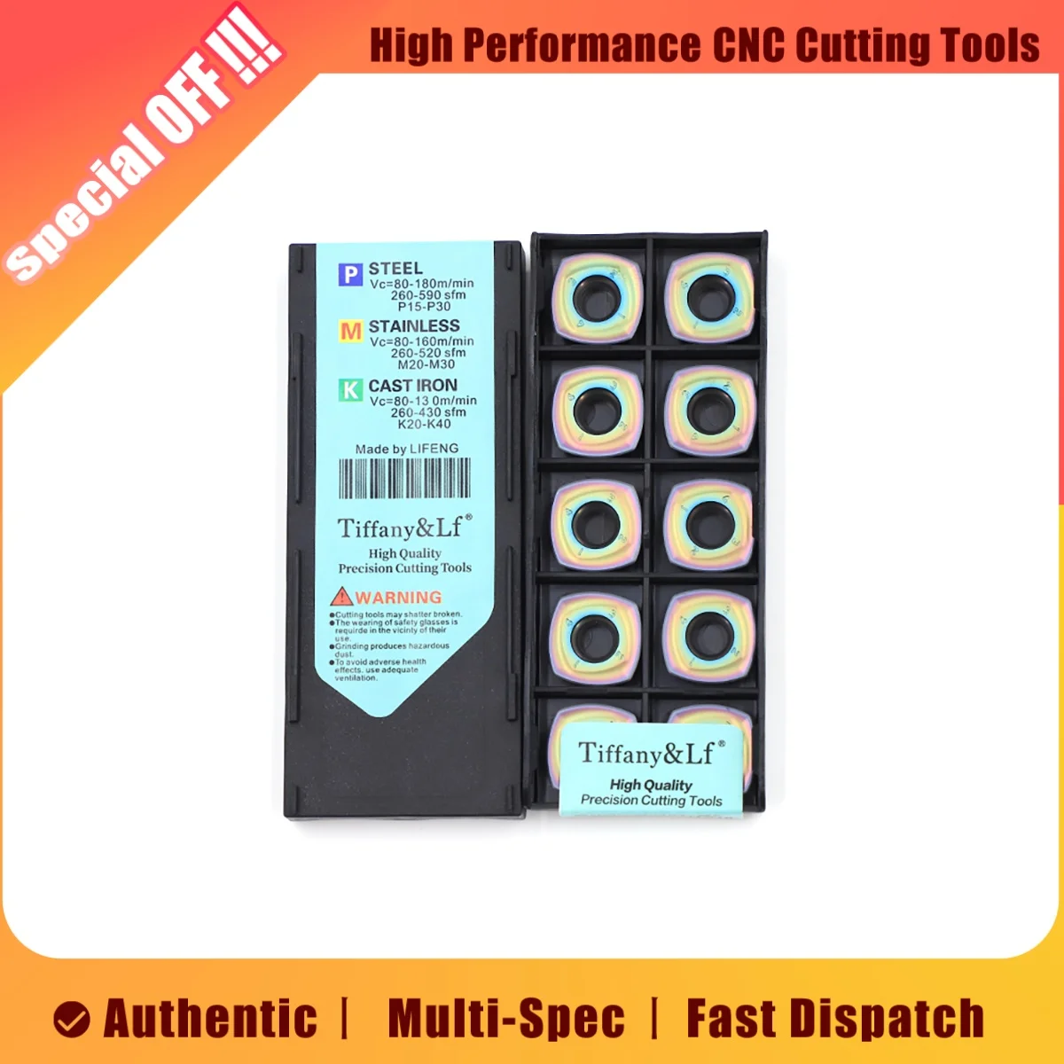 

Deskar Original Quadrilateral Fast Feed Milling Insert SDMT SDMT12 SDMT15 SDMT120512 PH SDMT150512 LH SDMT120512 GH TF618