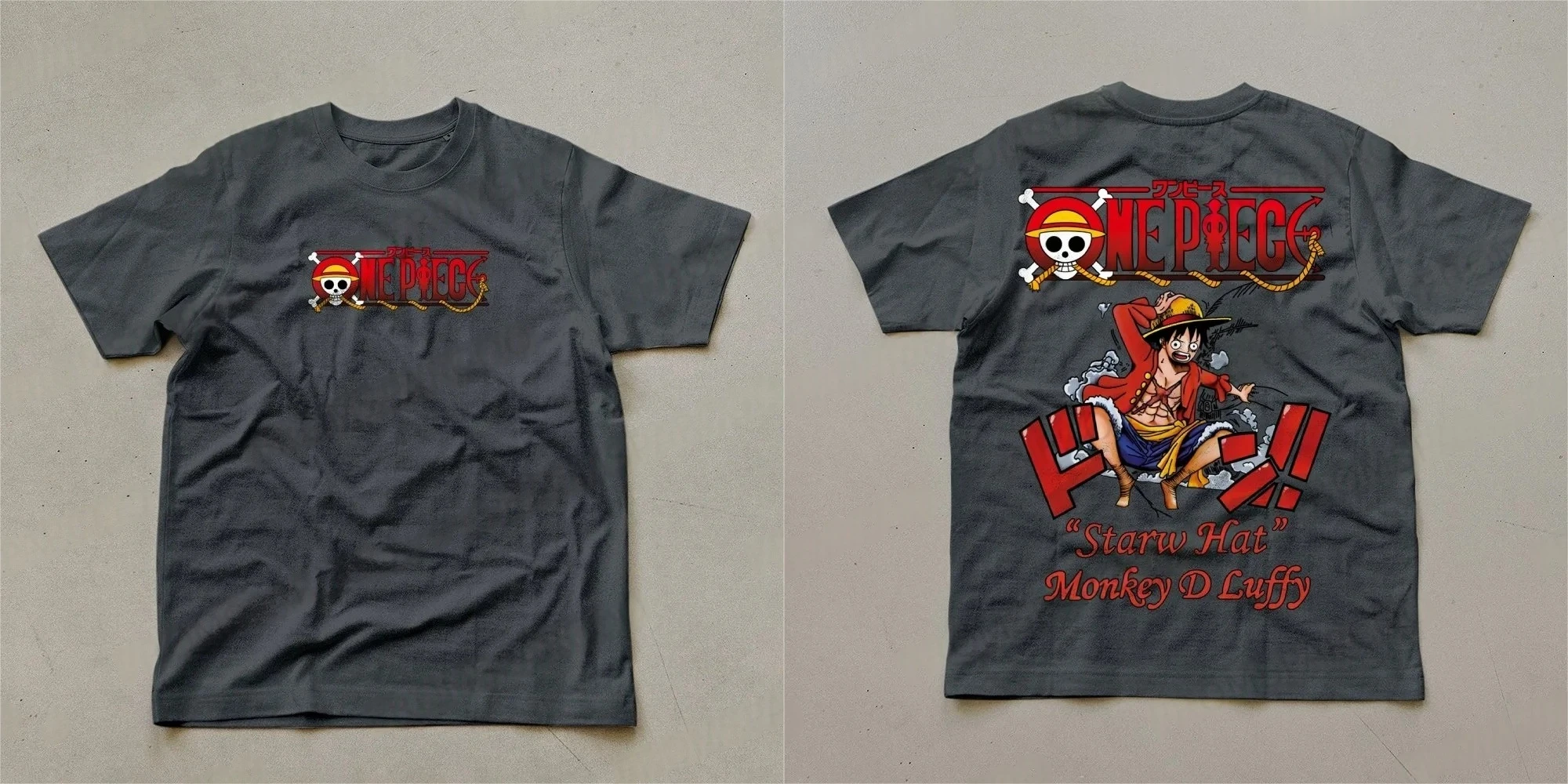 Anime une pièce Anime Munch D. Luffy modèle 2025 été nouvelle vente chaude hommes femmes décontracté ample Hip Hop pur coton T-shirt