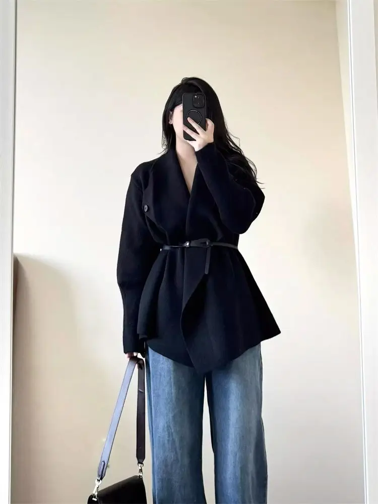 البلوزات لاعبا بالأزرار النسائية سترة Y2K امرأة نقية مزيج شل زر المجهزة المؤتمر الملونة الحد الأدنى أنيقة الحلو