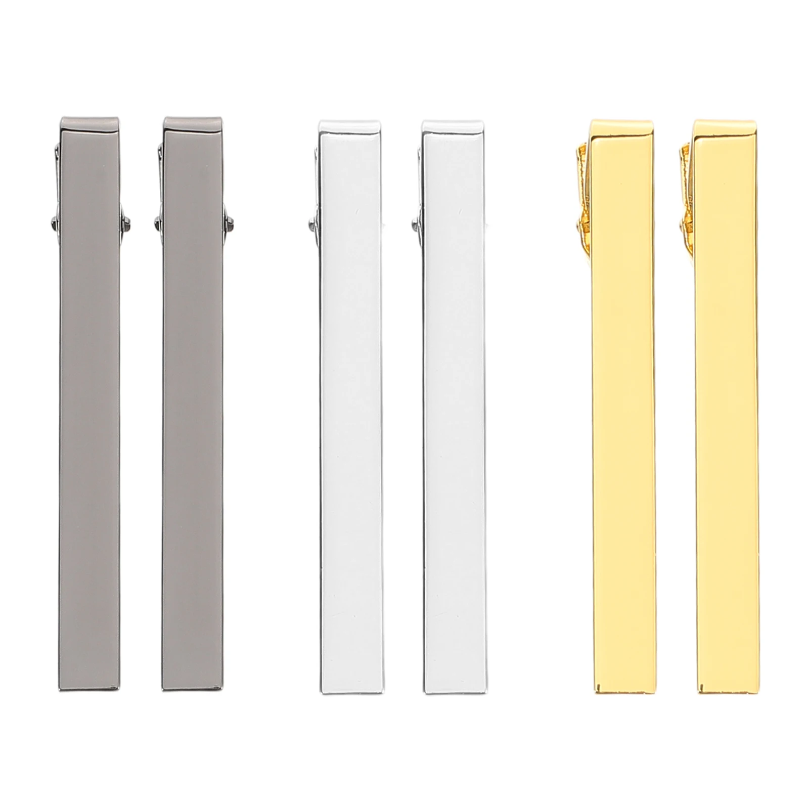 

6pcs Metal Tie Clip Fashionable Design Formal Wear Business Shirt Accessories Scarf Clips Dress Clasps Clothing