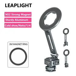 LEAPLIGHT Magnetic Phone Holder w Cold Shoe 1/4