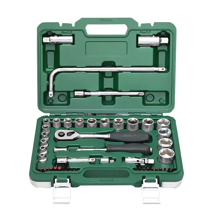 48pcs Car Repair Tool Set Auto repair kit Socket Set Ratchet Torque Wrench Combo Tools Kit Auto Repairing Tool JKQX0048