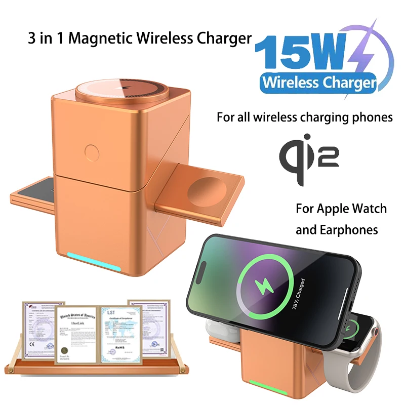 15W Qi2 3-In-1 Magn… - image
