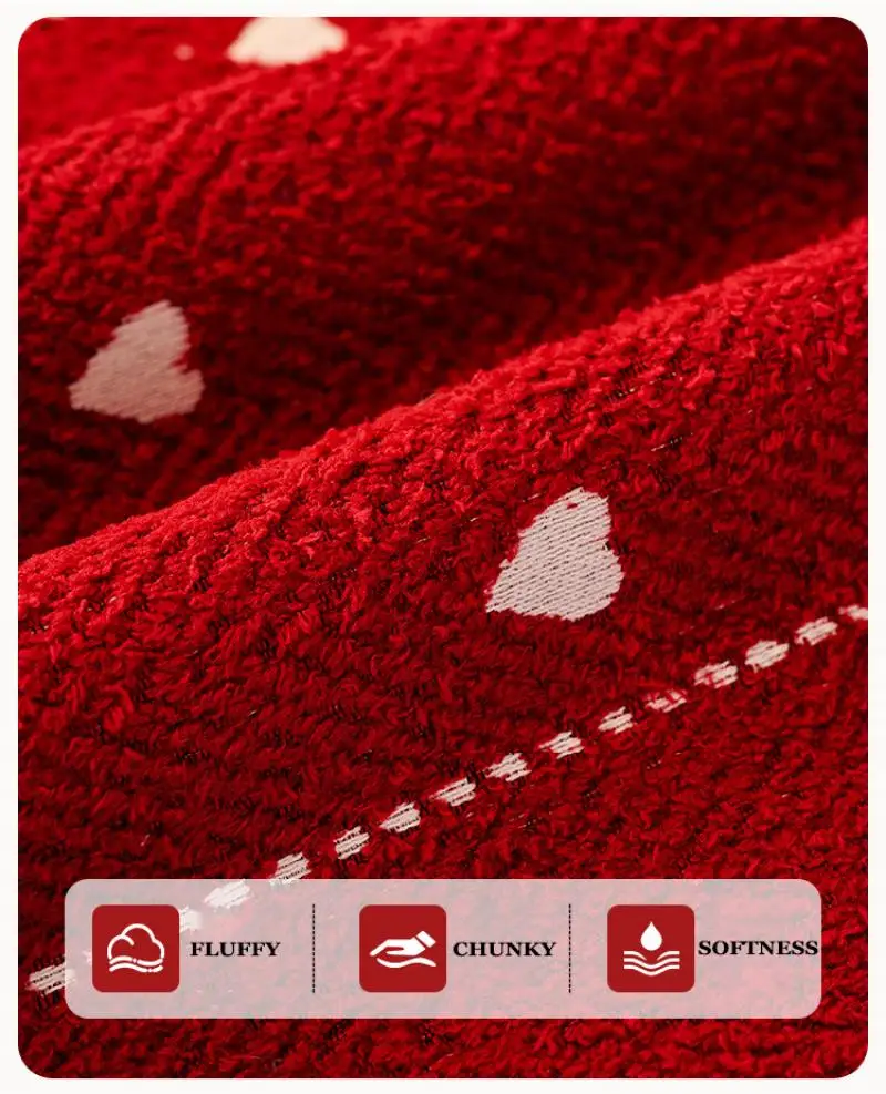 Winter Rot Unregelmäßig Geformte Sofa Kissen Valentinstag Neujahr Hochzeit Dekoration Plüsch Sofa Kissen Anti-Slip Abdeckung Stoff – Detail 4