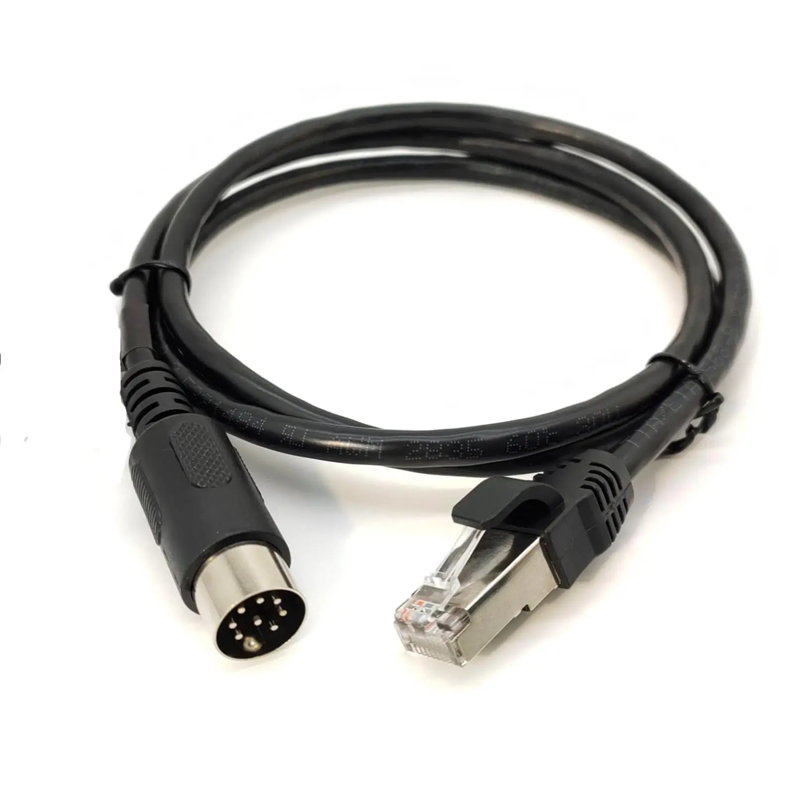  RJ45 Male Straight to 8 Pin Din Male Cable 1Meter