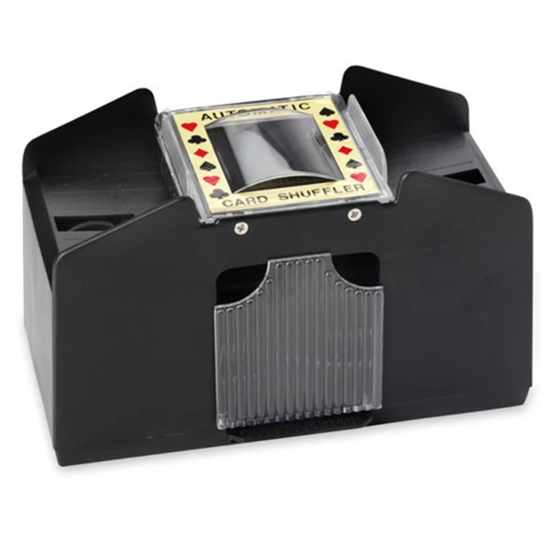 4 Decks Automatic Card Shuffler Battery Power Electric Shuffling Machine Compact