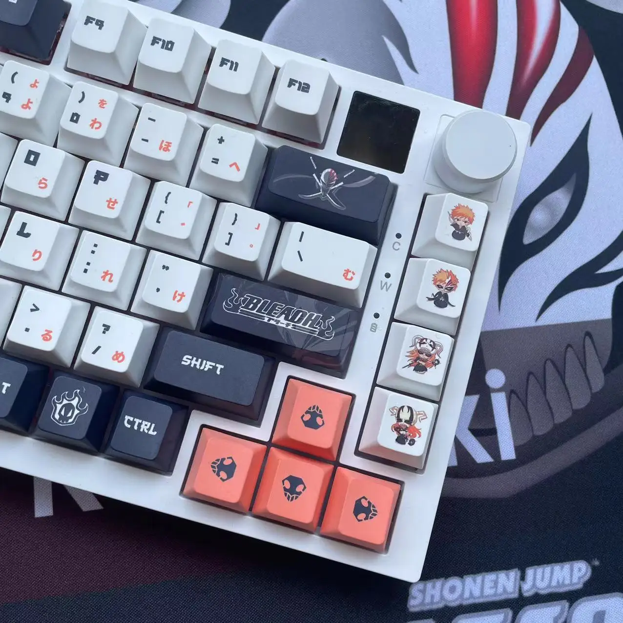 128 keys Kurosaki Ichigo Anime Keycap PBT Cherry Profile for 61 68 75 104 108 Mechanical Keyboard