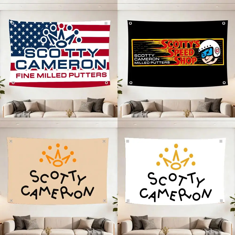 S-Scotty Cameron Flags Decoration Flag Indoor Outdoor Hanging For Bedroom Living Room Bar Garden Party