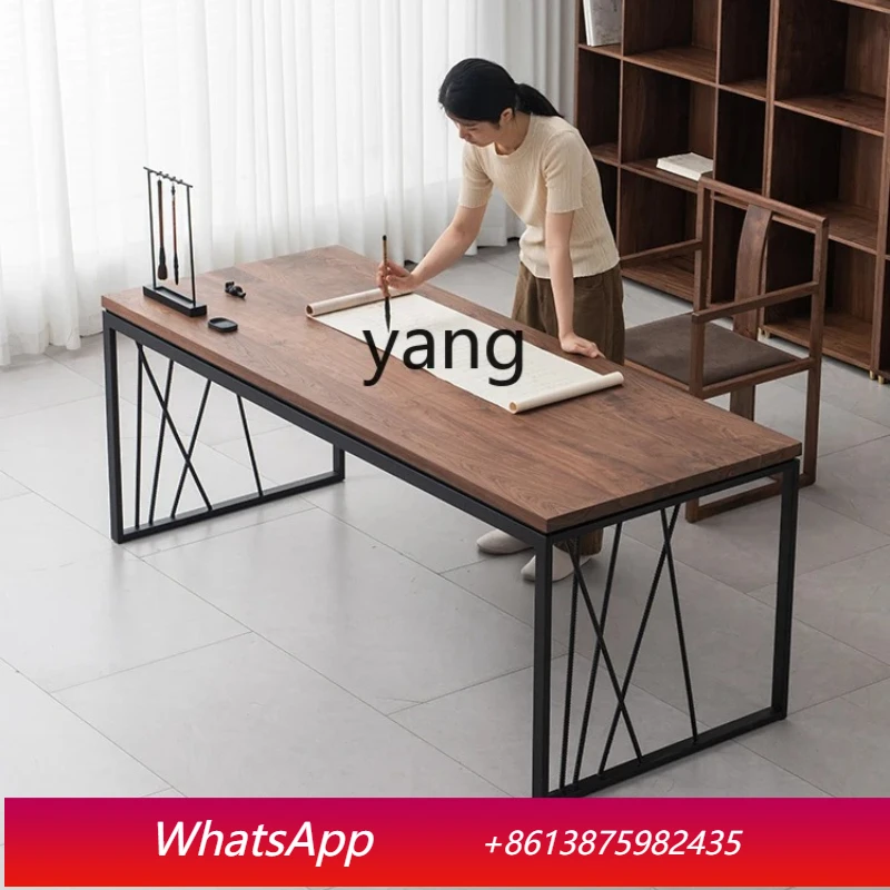 

LMM calligraphy table Solid wood minimalist desk Modern minimalist workbench Long strip painting table Picture case