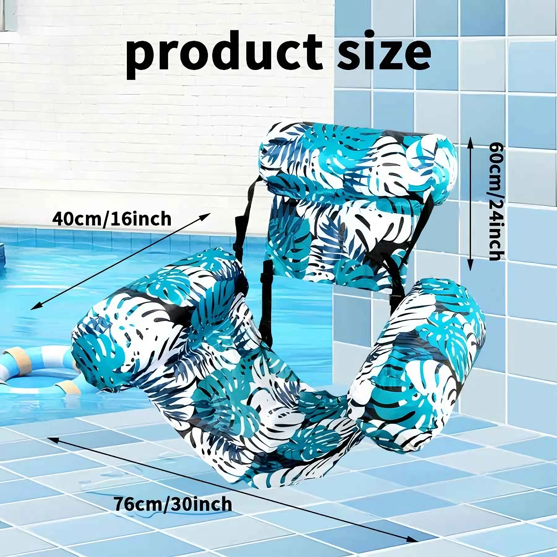 1/2PCS Water Floating Lounger for Adult Portable Pool Float Chair Foldable Recliner Inflatable Water Hammock with Backseat image 6