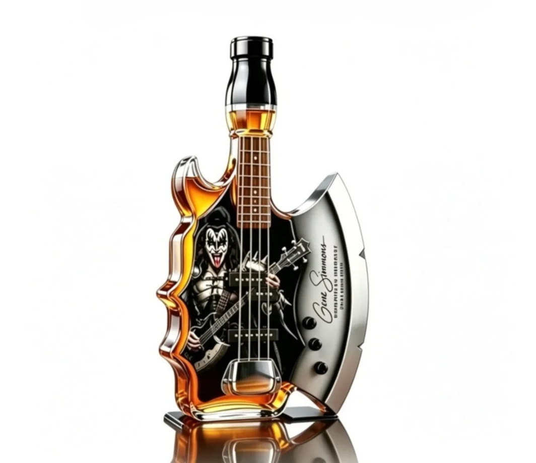 Guitar Shaped Whiskey Decanter Premium Clear Glass Liquor Bottle Novelty Home Bar Display Decor Unique Gift For Whiskey  Spirits