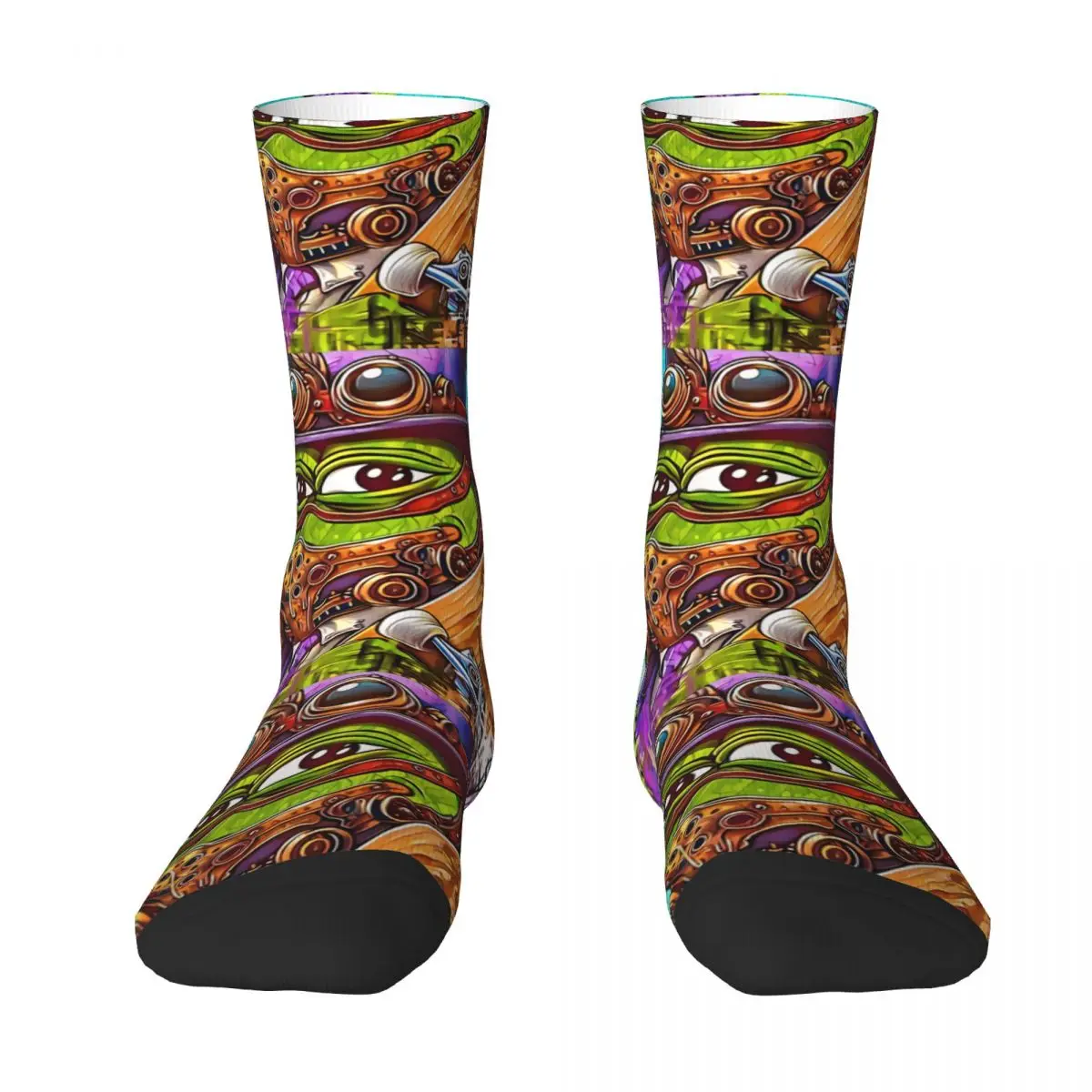 Steam Punk Sad Frog Socks Travel 3D Print Boy Girls Mid-calf Sock