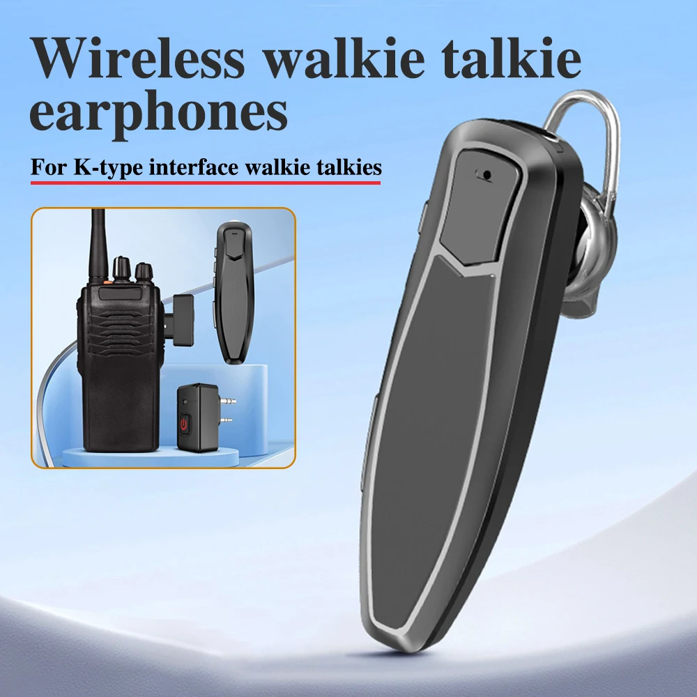 Walkie-Talkie Wireless Headset Bluetooth Earpiece Walkie Talkie Two Way Radio K Plug Earphone For Baofeng UV-5R BF-888S