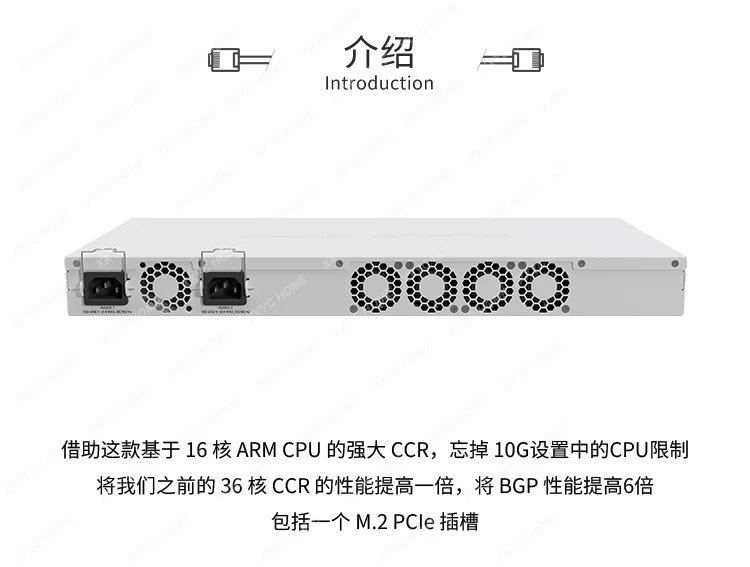CCR2116-12G-4S + 16-ядерный 10-гигабитный проводной маршрутизатор ROS Enterprise