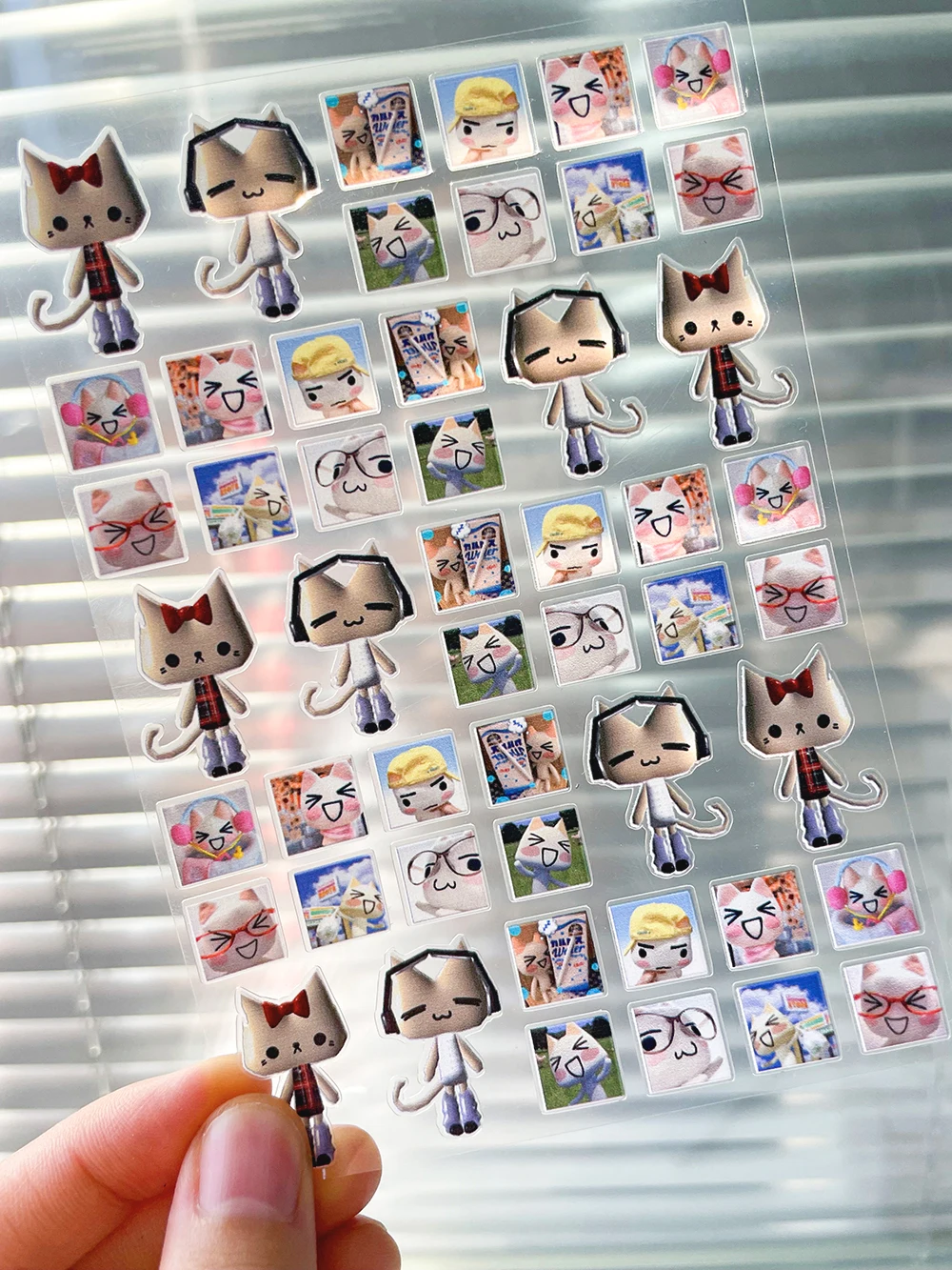 

Kawaii Animals Cat Nail Art Sticker Cute Interesting White Cat Ultra-Thin Self-Adhesive Slider Y2K Pattern Pvc Manicure Sticker