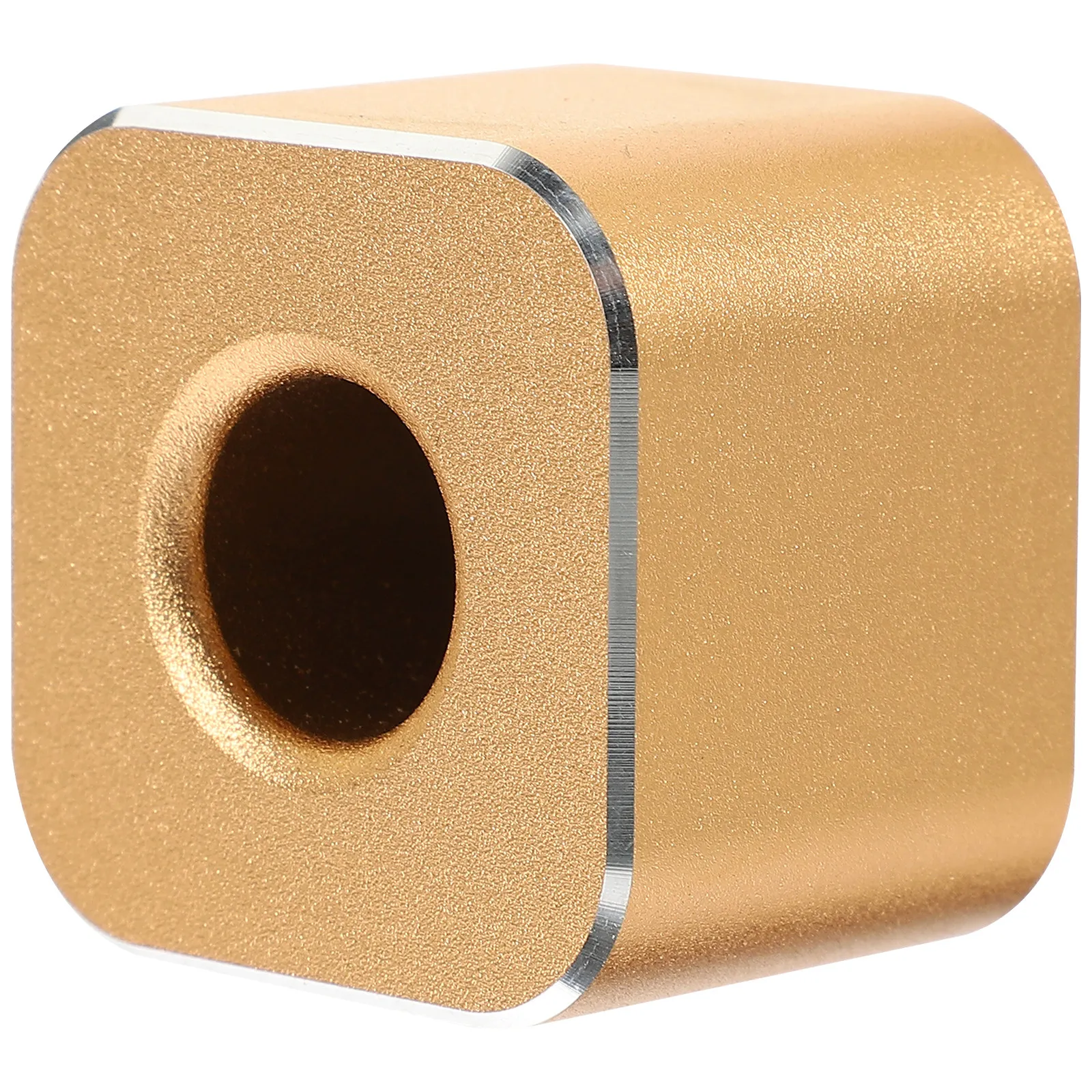 

Premium Metal Cube Pen Holder Single Slot Desktop Stand for Writing Instruments Modern Design Pen Base for Students Office