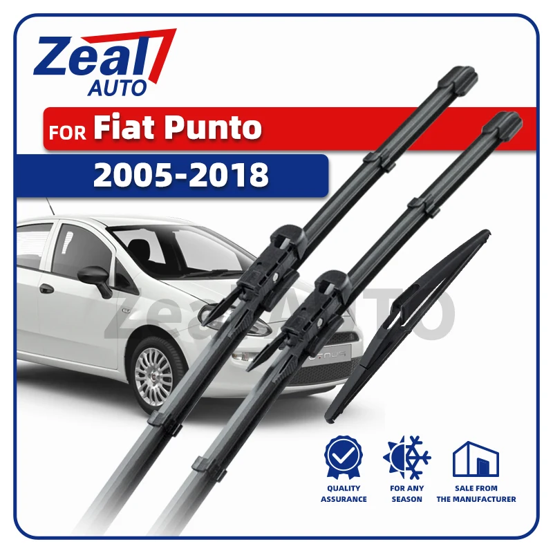 LHD Vorne Hinten Wischerblätter Für Fiat Punto 199 Abarth Grande Punto 2005 - 2018 Windschutzscheibe 26 "15" 12 "Zubehör 2007 2008 2009