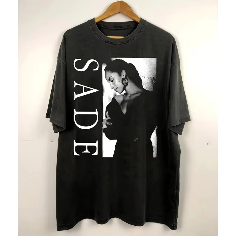 الصيف موضة ريترو Sade خمر 90s تي شيرت البوب الموسيقى مروحة تي شيرت هدايا للرجال النساء الأمريكية Harajuku Y2K ملابس الشارع الشهير #2