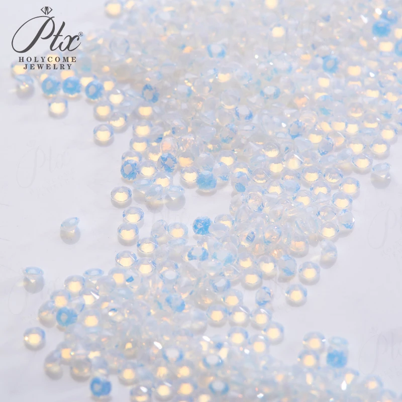 Wholesale 100Pcs Polycrystalline Diamond Professional Bulk Nano Multicolor Loose Gems for Jewelry Making Wedding DIY Crafting