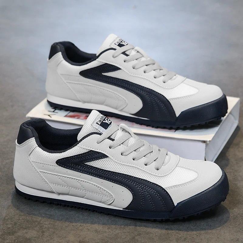 

Новые мужские спортивные парусиновые туфли для занятий спортом на открытом воздухе — легкий и удобный дизайн с толстой подошвой для амортизации и поддержки. Идеально подходит для пеших