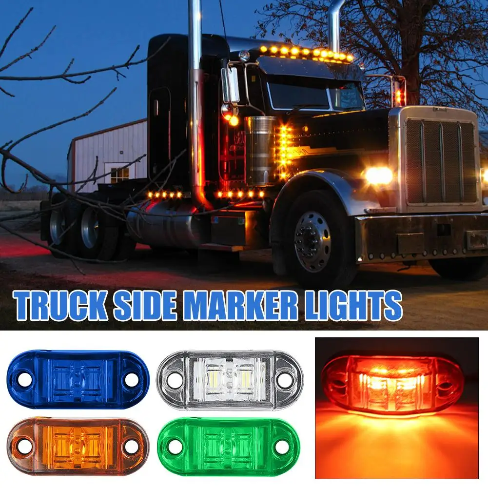 

LED Marker Light Ultra Bright Waterproof ABS Housing 66x28mm Universal for Truck Trailer RV Bus Easy Installation with Screws