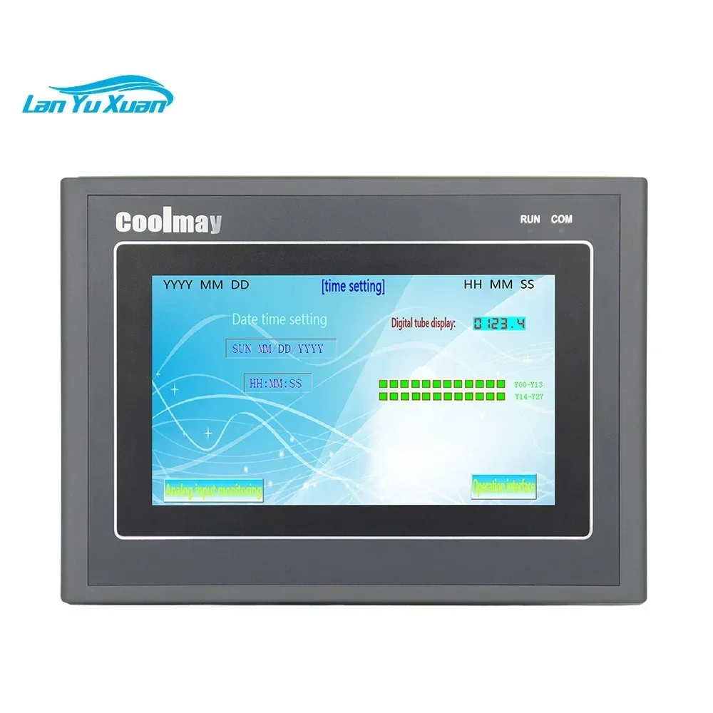 pengontrol motor stepper analog yang dapat diprogram dengan panel layar sentuh HMI warna asli 7 inci