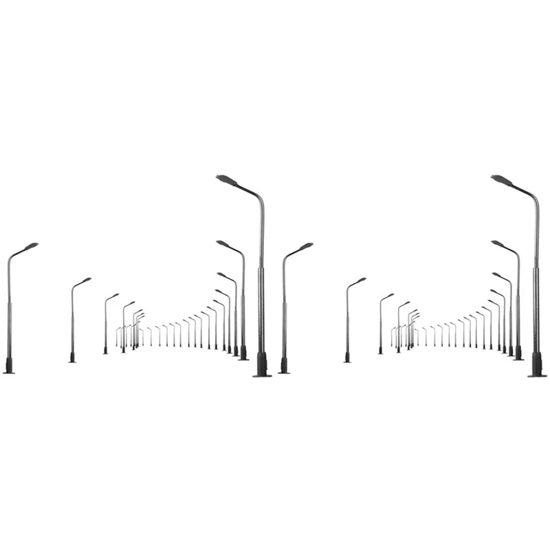 

WOWFU-40 шт. модель железной дороги 10 см фонарь уличные фонари масштаб HO 1:87 светодиодные резисторы 3 В LQS08 с одной головкой-ярко-белый