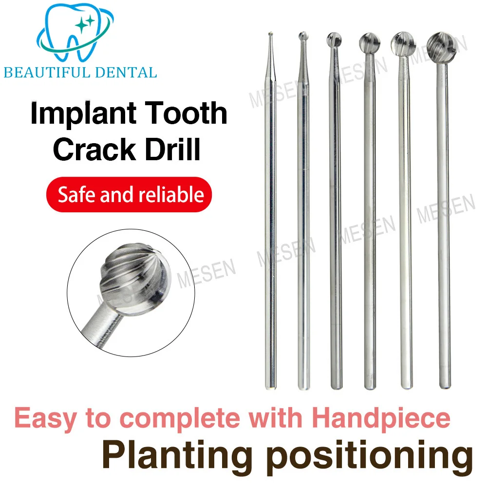 Dental drill bit, diamond-coated carbide, 45/70 mm, suitable for bone cutting and sawing, compatible with straight-shank drills