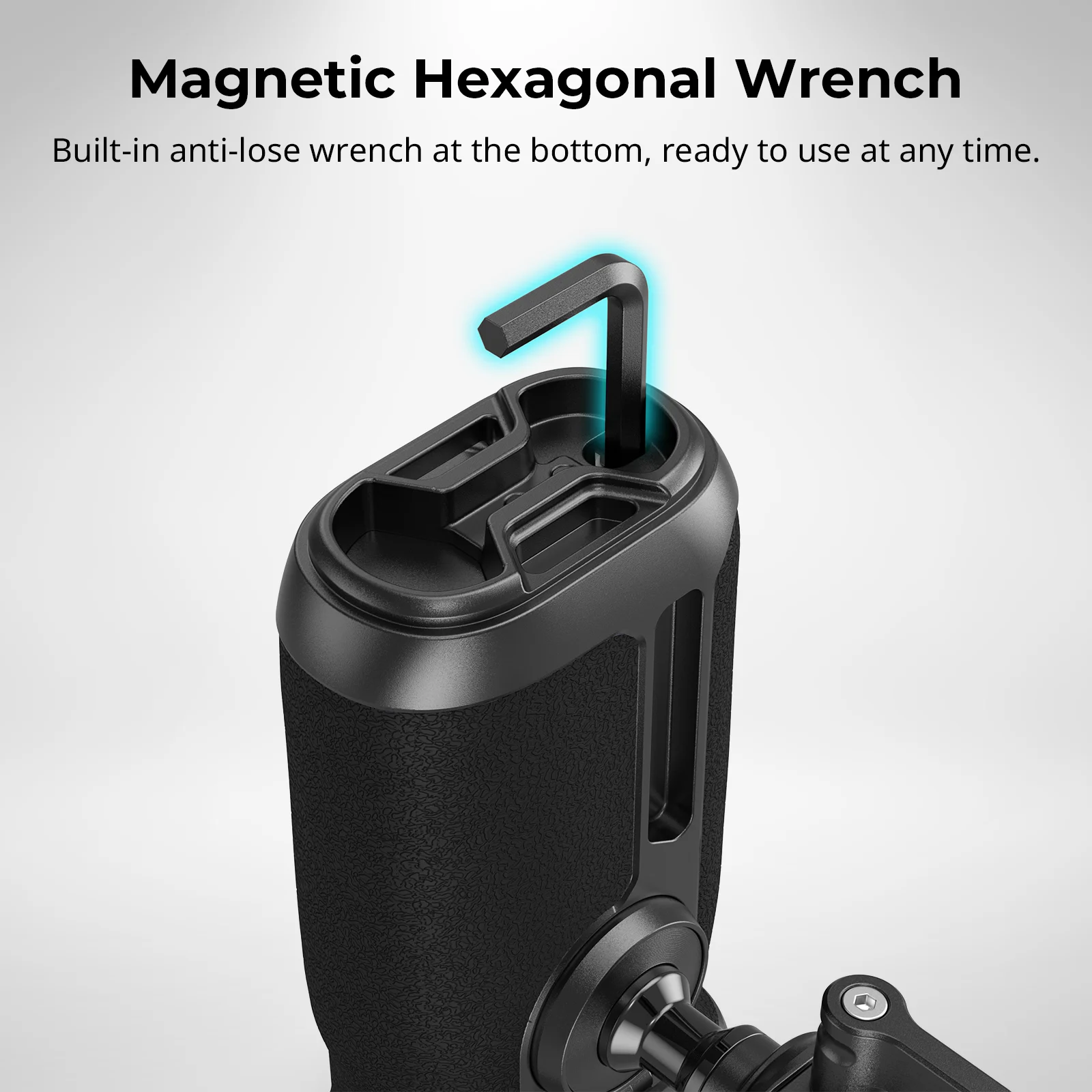 SmallRig Universal Rotatable NATO Side Handle Rotate 360° ,Camera Side Handle with Anti-Slip Silicone Camera Grip Load 15kg