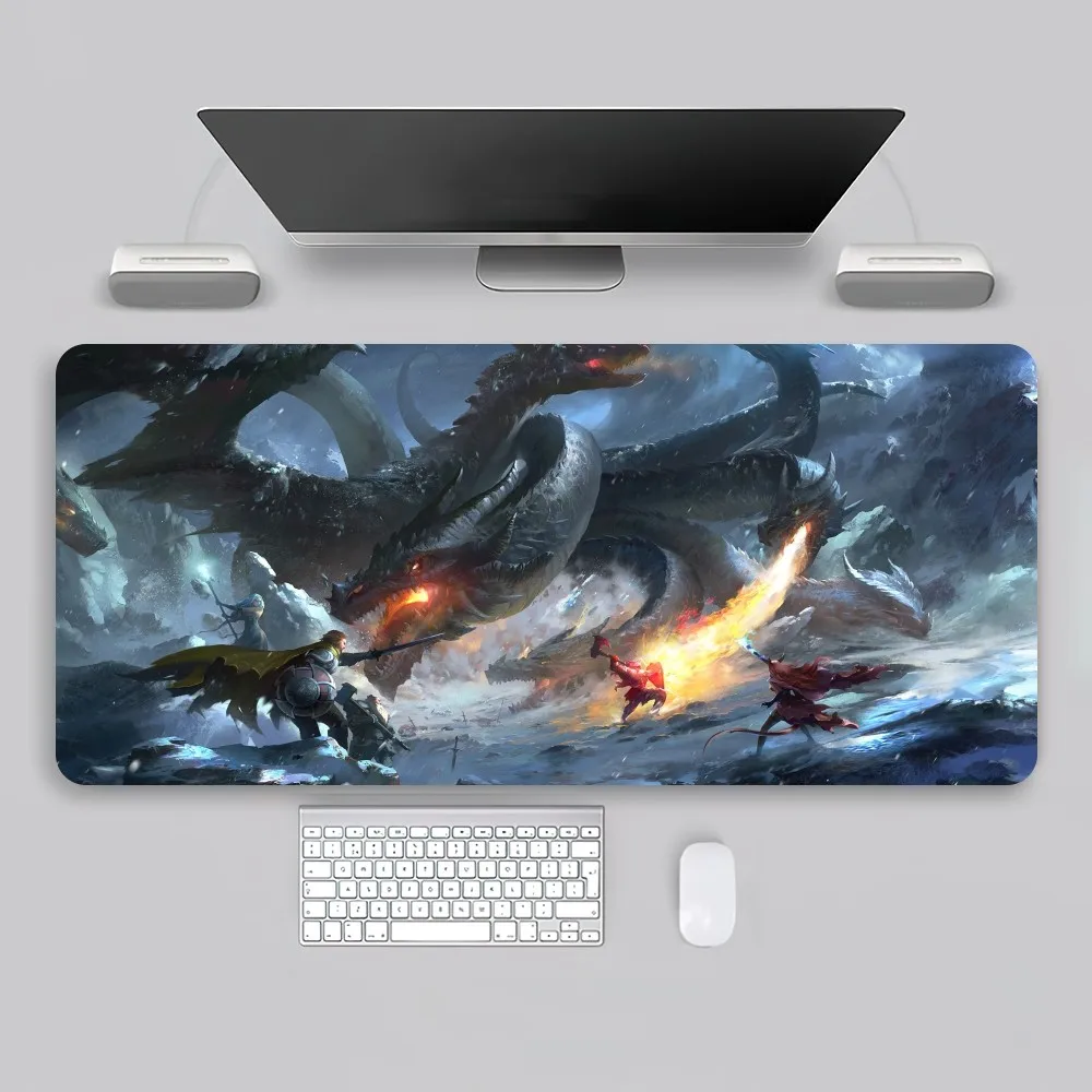 Classic Game D-Dungeons D-Dragons D-DND Mouse Pad Game Office tastiera per PC di grandi dimensioni in gomma scrivania da tavolo per Computer