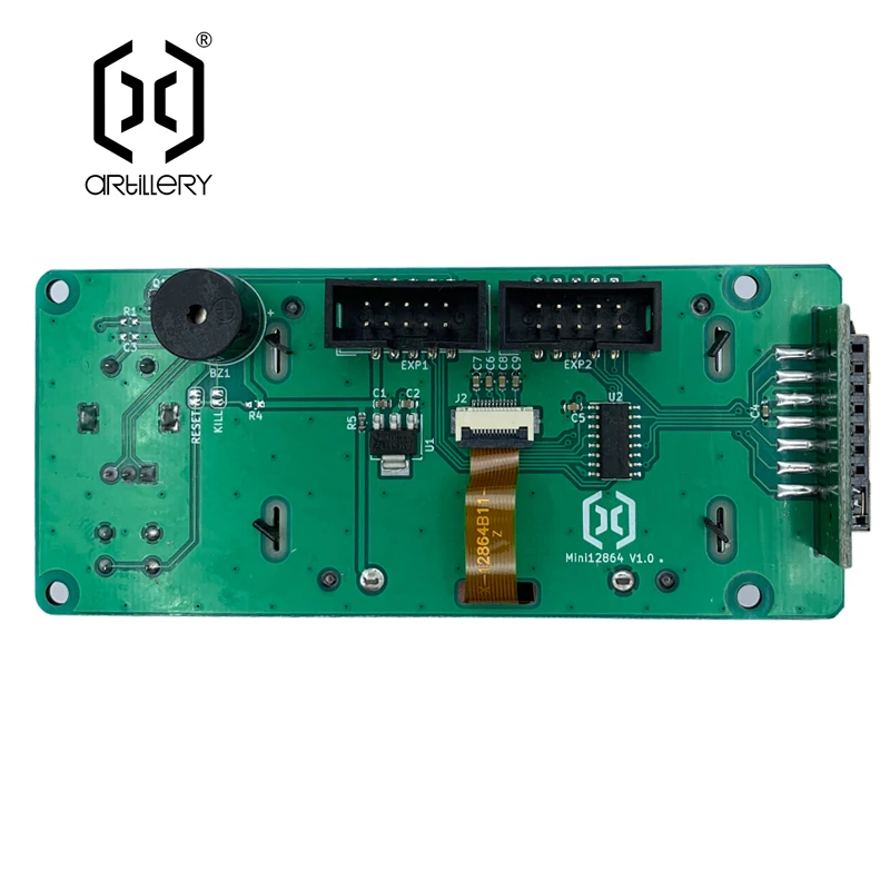Artilharia impressora 3d hornet tela placa-mãe kit acessórios originais 12864mini lcd com botão & slot para cartão sd