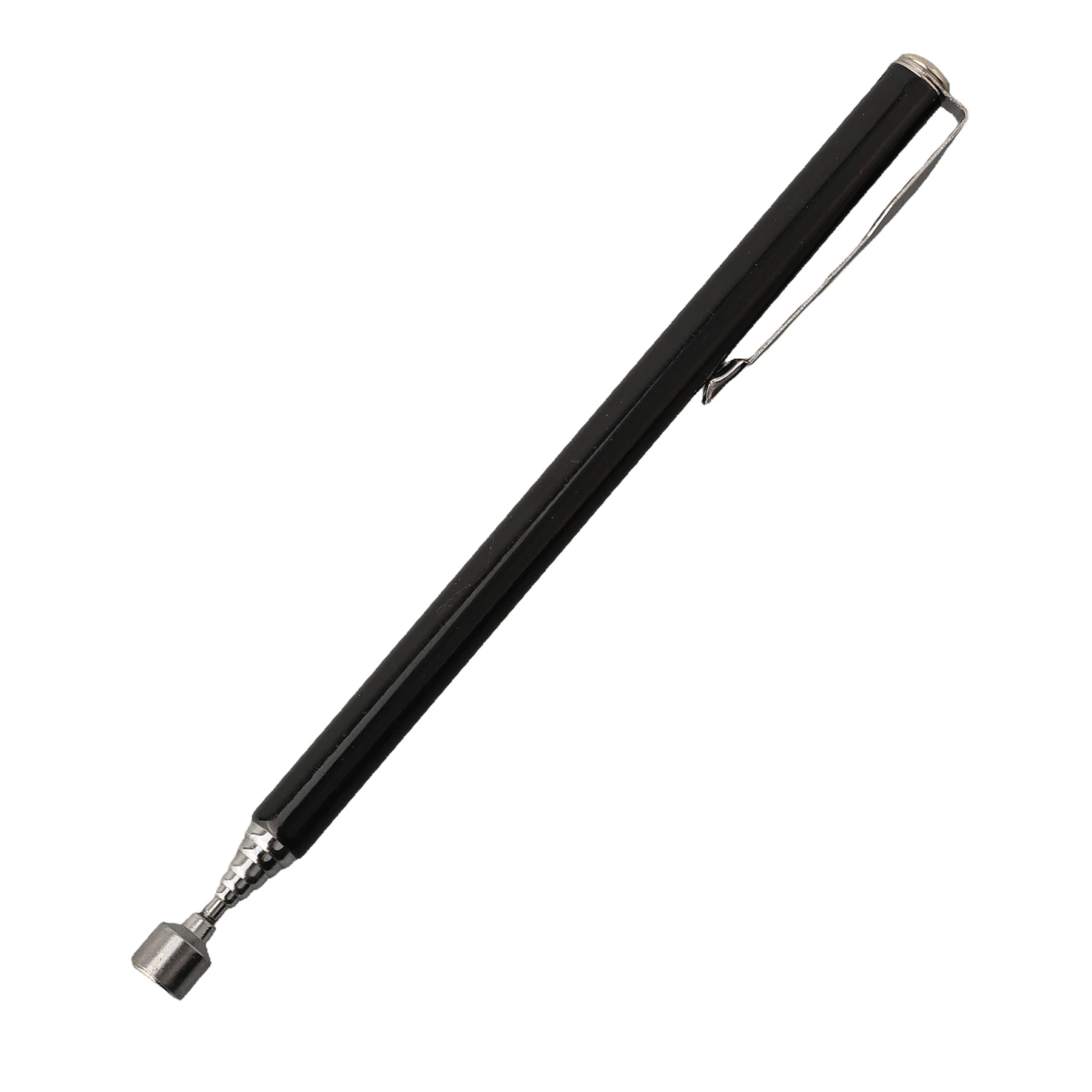 Black Stick Extending Telescopic Silver Strong Magnetic Pickup Pocket Clip 1.5LB 12.5-65CM Retractable Pick Up