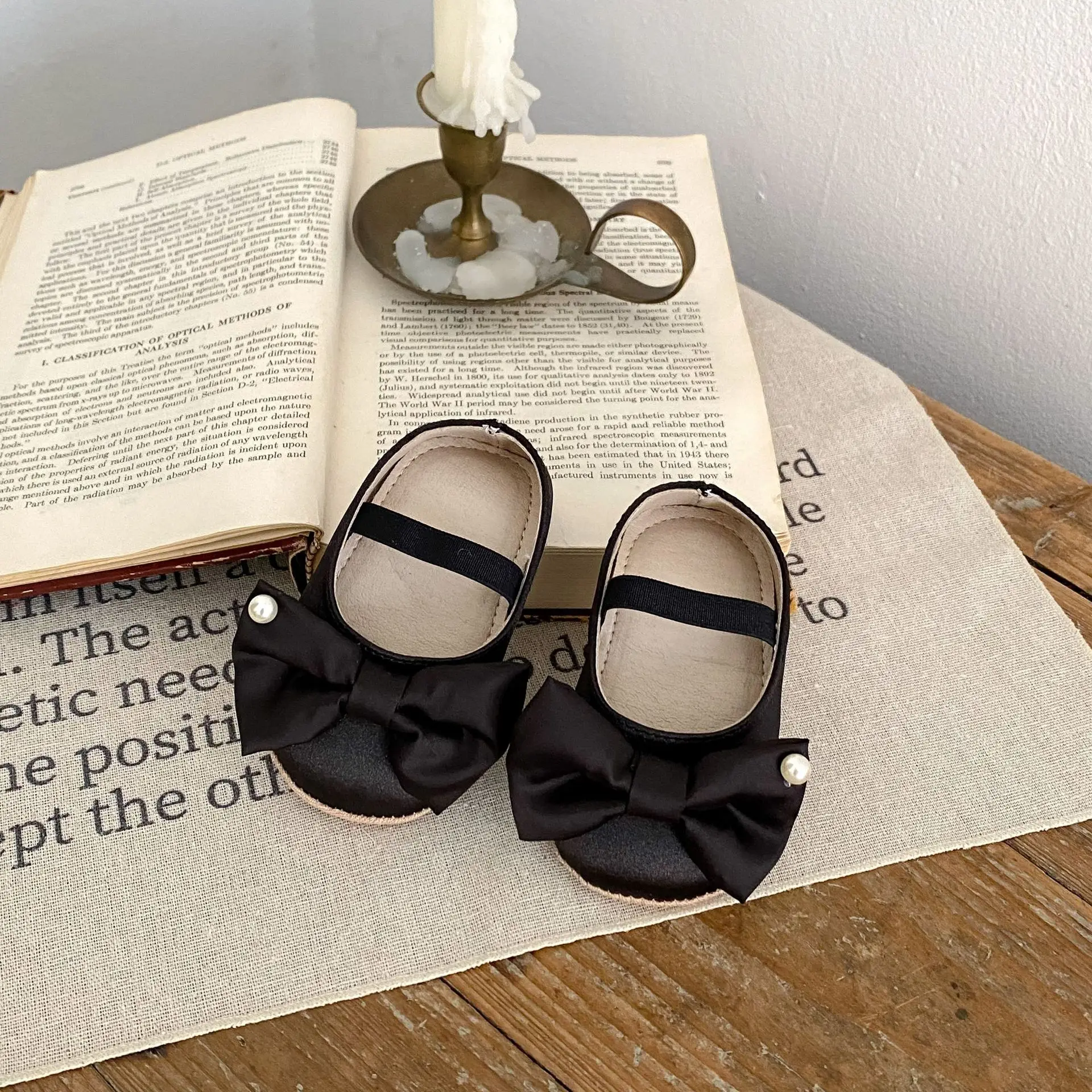 ​ ​ 2022 Frühlings-Babyschuhe für Mädchen, große Schleife mit Perlen, atmungsaktiv, rutschfest, weiche Sohle, 3 Farboptionen, 0–18 Monate ​