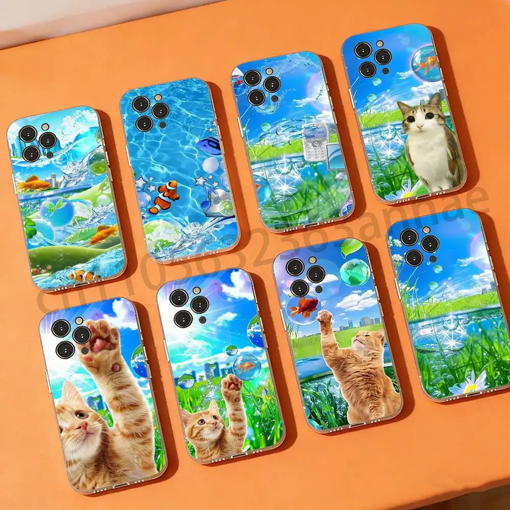 

Frutiger Aero Art Phone Case For iPhone17 16 15 14 13 12 11 Pro Xs Max Mini Plus Antislip Shockproof Hard